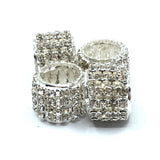 Silver Rhinestone Spacer Beads | Fashion Jewellery Outlet | Fashion Jewellery Outlet