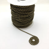 3mm Alloy Olive Green ball chain | Fashion Jewellery Outlet | Fashion Jewellery Outlet