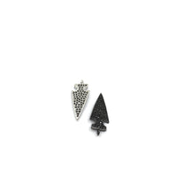 CZ Micro Pave Brass Dagger Charm with Black stones | Fashion Jewellery Outlet | Fashion Jewellery Outlet