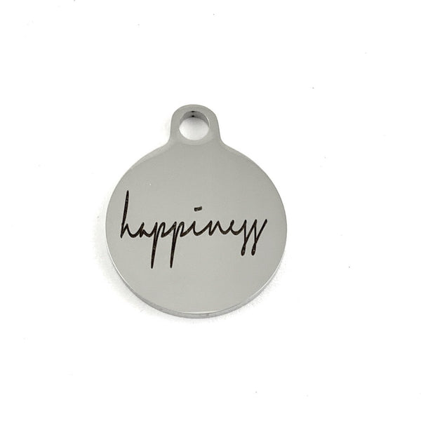 Happiness Laser Engraved Charm | Fashion Jewellery Outlet | Fashion Jewellery Outlet