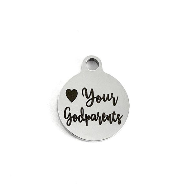 ♥ Your Godparents Engraved Charm | Fashion Jewellery Outlet | Fashion Jewellery Outlet