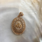 Allah CZ Micro Pave 18k gold plated Brass Charm Pendant | Fashion Jewellery Outlet | Fashion Jewellery Outlet