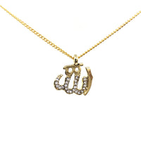 Allah Arabic shape rhinestone Alloy Charm pendant | Fashion Jewellery Outlet | Fashion Jewellery Outlet