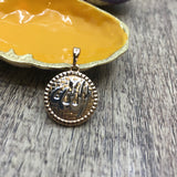 Allah 18k gold plated raised edge design Brass Charm Pendant | Fashion Jewellery Outlet | Fashion Jewellery Outlet