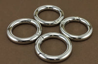 4 Silver Plated Key Chain Rings, 25mm | Fashion Jewellery Outlet | Fashion Jewellery Outlet