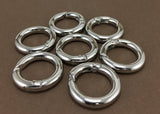 4 Silver Plated Key Chain Rings, 25mm | Fashion Jewellery Outlet | Fashion Jewellery Outlet