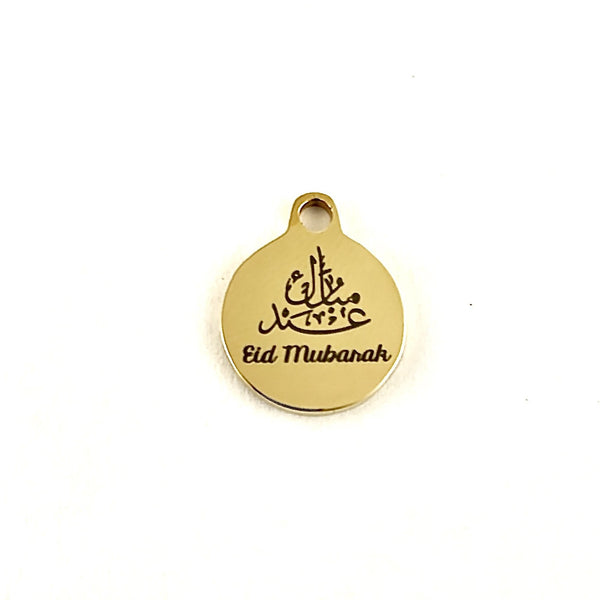 Eid Mubarak Round Customized Charm | Fashion Jewellery Outlet | Fashion Jewellery Outlet