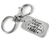 2 Sided I have a HERO I Call him Dad Keychain| Fashion Jewellery Outlet | Fashion Jewellery Outlet