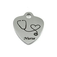 Gift for Nurse Laser Engraved Charm | Fashion Jewellery Outlet | Fashion Jewellery Outlet