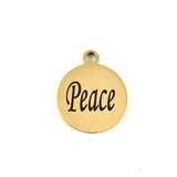 Peace Laser Engraved Charm | Fashion Jewellery Outlet | Fashion Jewellery Outlet