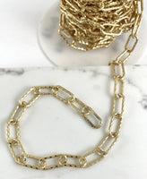 Brass 18k Gold Plated And Rhodium Plated Chain | Fashion Jewellery Outlet | Fashion Jewellery Outlet