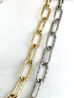 Brass 18k Gold Plated And Rhodium Plated Chain | Fashion Jewellery Outlet | Fashion Jewellery Outlet
