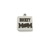 Hockey Mom Stainless Steel Engraved Charm | Fashion Jewellery Outlet | Fashion Jewellery Outlet