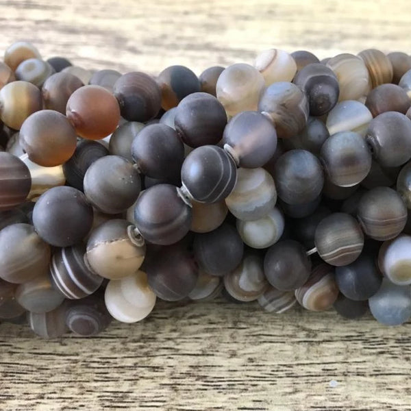 8mm Frosted Agate Bead | Fashion Jewellery Outlet | Fashion Jewellery Outlet