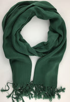 Emerald Green Pashmina Scarf with Fringe | Fashion Jewellery Outlet | Fashion Jewellery Outlet