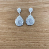 Bridal Cubic Zirconia Earrings, 18K Plated | Fashion Jewellery Outlet | Fashion Jewellery Outlet