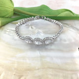 Cubic Zirconia Teardrop Bridal Bracelet | Fashion Jewellery Outlet | Fashion Jewellery Outlet