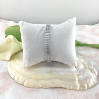Cubic Zirconia Princess Cut Bridal Bracelet | Fashion Jewellery Outlet | Fashion Jewellery Outlet