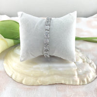 Cubic Zirconia Baguette Bridal Bracelet | Fashion Jewellery Outlet | Fashion Jewellery Outlet