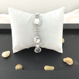 Crystal Teardrop Silver Crystal Bracelet | Fashion Jewellery Outlet | Fashion Jewellery Outlet