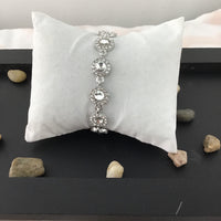 Stunning Round Shape Silver Bridal Bracelet | Fashion Jewellery Outlet | Fashion Jewellery Outlet