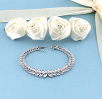 Cubic Zirconia Flower Marquise Bracelet | Fashion Jewellery Outlet | Fashion Jewellery Outlet