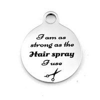I am Strong Round Personalized Charm | Fashion Jewellery Outlet | Fashion Jewellery Outlet