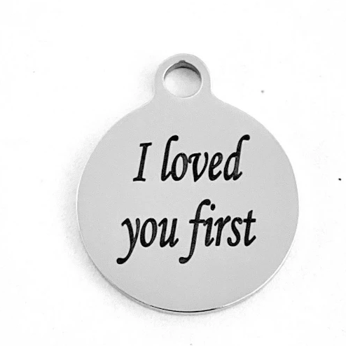First Love Laser Engraved Charm | Fashion Jewellery Outlet | Fashion Jewellery Outlet