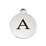 Initial Letter Round Personalized Charm | Fashion Jewellery Outlet | Fashion Jewellery Outlet