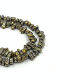 Gold AB Lava Chips Beads