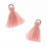 Poly Cotton Tassel Light Pink Thread Tassel | Fashion Jewellery Outlet | Fashion Jewellery Outlet