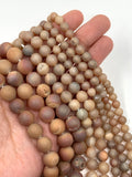 Metallic Orange Druzy Agate Beads