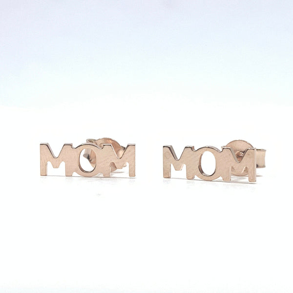 Mom Writing Stud Earrings | Fashion Jewellery Outlet