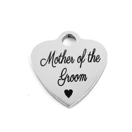 Mother of the Groom Laser Engraved Charms | Fashion Jewellery Outlet | Fashion Jewellery Outlet
