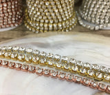 1 Row Silver Rhinestone Chain Clear Stone| Fashion Jewellery Outlet | Fashion Jewellery Outlet