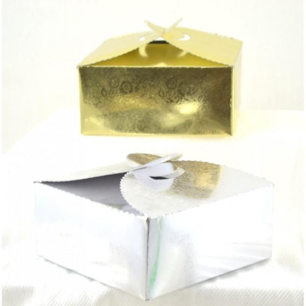 Paper Cake box, Silver | Fashion Jewellery Outlet | Fashion Jewellery Outlet