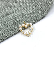 Gold heart Charm with pearls