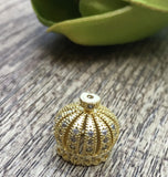 Brass Pave Cap Tassel Findings Gold. | Fashion Jewellery Outlet | Fashion Jewellery Outlet