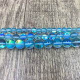 10mm Aqua Blue Mystic Aura Bead | Fashion Jewellery Outlet | Fashion Jewellery Outlet