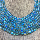6mm Aqua Blue Mystic Aura Bead | Fashion Jewellery Outlet | Fashion Jewellery Outlet