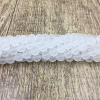 8mm Frosted Clear Quartz Bead | Fashion Jewellery Outlet | Fashion Jewellery Outlet