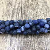 4mm Sodalite Matte Bead | Fashion Jewellery Outlet | Fashion Jewellery Outlet