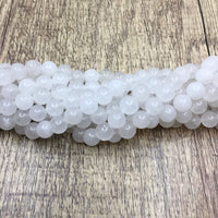 6mm White Jade Bead | Fashion Jewellery Outlet | Fashion Jewellery Outlet