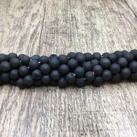 8mm Black Druzy Beads | Fashion Jewellery Outlet | Fashion Jewellery Outlet