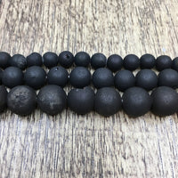 6mm Black Druzy Beads | Fashion Jewellery Outlet | Fashion Jewellery Outlet