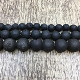 8mm Black Druzy Beads | Fashion Jewellery Outlet | Fashion Jewellery Outlet