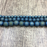 6mm Teal Blue Druzy Beads | Fashion Jewellery Outlet | Fashion Jewellery Outlet