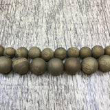 8mm Gold Druzy Beads | Fashion Jewellery Outlet | Fashion Jewellery Outlet