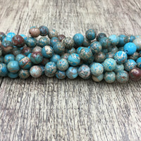 10mm Imperial Sediment Blue Bead | Fashion Jewellery Outlet | Fashion Jewellery Outlet