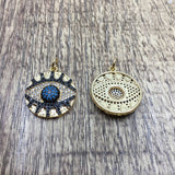 Gold Black Evil eye Charm Pendant | Fashion Jewellery Outlet | Fashion Jewellery Outlet